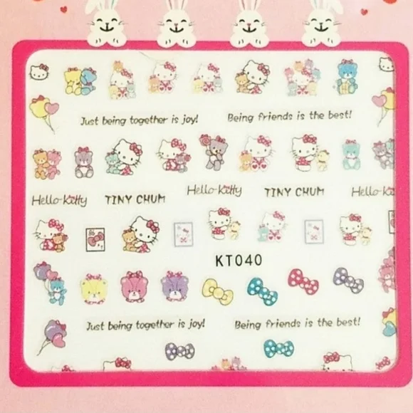 NWT Hello Kitty Nail Art Design Stickers N°1 FRIENDSHIP! - Picture 2 of 14